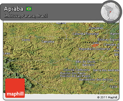 Satellite Panoramic Map of Apiaba
