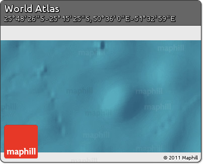 Satellite 3D Map of the Area around 25° 31' 56" S, 51° 4' 30" E