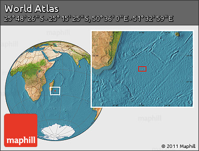 Satellite Location Map of the Area around 25° 31' 56" S, 51° 4' 30" E