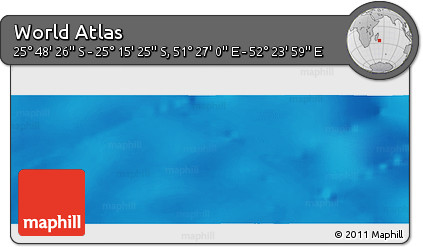 Physical Panoramic Map of the Area around 25° 31' 56" S, 51° 55' 29" E