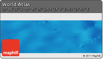 Physical Panoramic Map of the Area around 25° 31' 56" S, 51° 55' 29" E