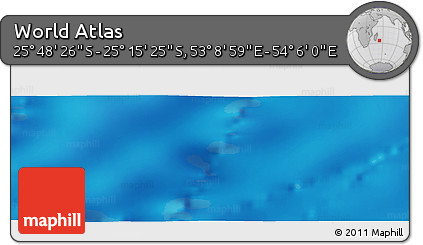 Physical Panoramic Map of the Area around 25° 31' 56" S, 53° 37' 30" E