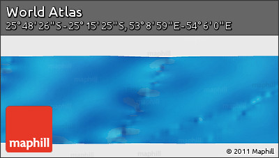 Physical Panoramic Map of the Area around 25° 31' 56" S, 53° 37' 30" E
