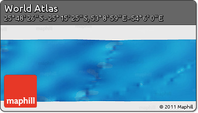 Physical Panoramic Map of the Area around 25° 31' 56" S, 53° 37' 30" E
