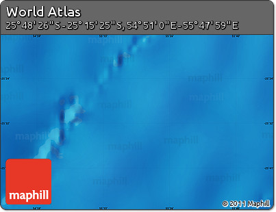 Physical Map of the Area around 25° 31' 56" S, 55° 19' 30" E