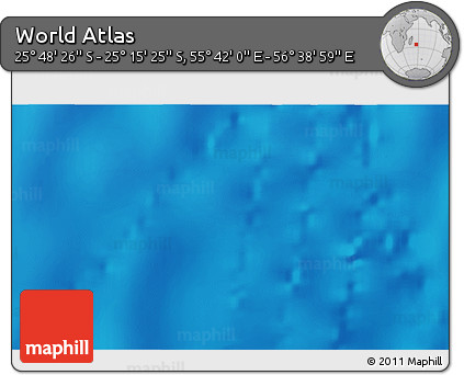 Shaded Relief 3D Map of the Area around 25° 31' 56" S, 56° 10' 29" E
