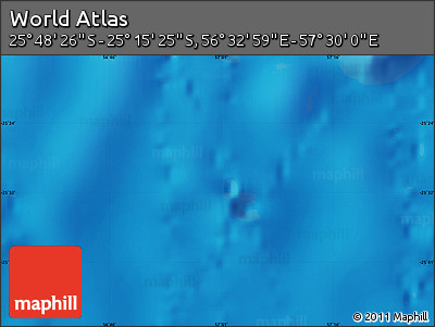 Physical Map of the Area around 25° 31' 56" S, 57° 1' 29" E