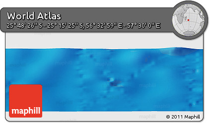 Physical Panoramic Map of the Area around 25° 31' 56" S, 57° 1' 29" E