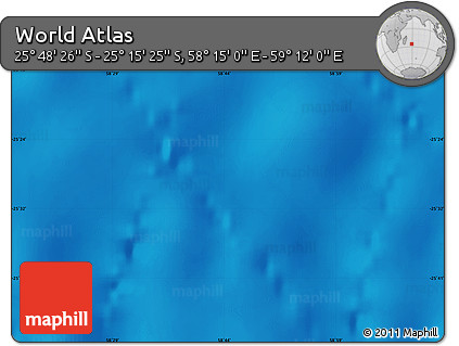Physical Map of the Area around 25° 31' 56" S, 58° 43' 30" E