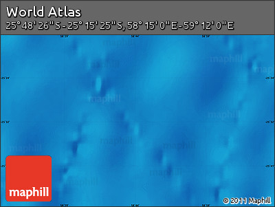 Physical Map of the Area around 25° 31' 56" S, 58° 43' 30" E