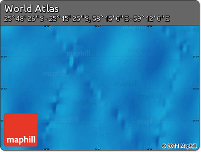 Physical Map of the Area around 25° 31' 56" S, 58° 43' 30" E