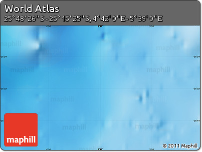 Physical Map of the Area around 25° 31' 56" S, 5° 10' 30" E