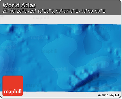 Political 3D Map of the Area around 25° 31' 56" S, 60° 25' 29" E