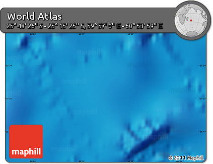Physical Map of the Area around 25° 31' 56" S, 60° 25' 29" E