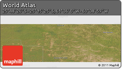 Satellite Panoramic Map of the Area around 25° 31' 56" S, 61° 7' 30" W