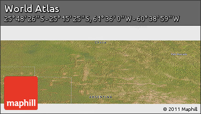 Satellite Panoramic Map of the Area around 25° 31' 56" S, 61° 7' 30" W
