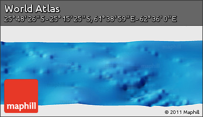 Physical Panoramic Map of the Area around 25° 31' 56" S, 62° 7' 30" E