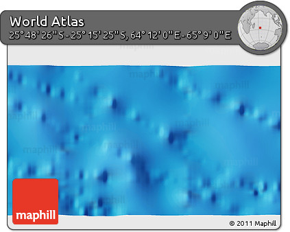 Physical 3D Map of the Area around 25° 31' 56" S, 64° 40' 30" E