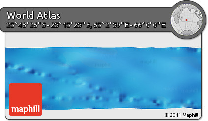 Shaded Relief Panoramic Map of the Area around 25° 31' 56" S, 65° 31' 30" E
