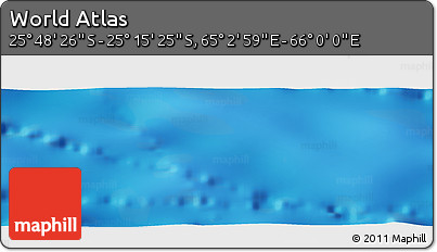 Shaded Relief Panoramic Map of the Area around 25° 31' 56" S, 65° 31' 30" E