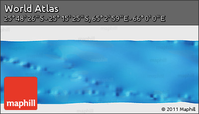 Shaded Relief Panoramic Map of the Area around 25° 31' 56" S, 65° 31' 30" E