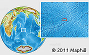 Physical Location Map of the area around 25° 31' 56" S, 68° 4' 29" E