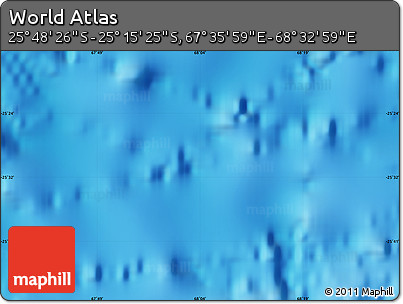 Physical Map of the Area around 25° 31' 56" S, 68° 4' 29" E