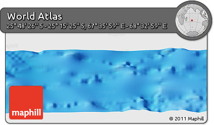 Physical Panoramic Map of the Area around 25° 31' 56" S, 68° 4' 29" E