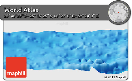 Physical Panoramic Map of the Area around 25° 31' 56" S, 68° 55' 30" E