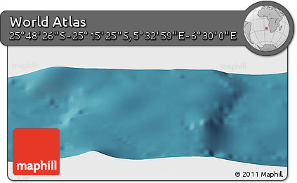 Satellite Panoramic Map of the Area around 25° 31' 56" S, 6° 1' 30" E