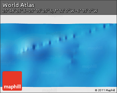 Physical 3D Map of the Area around 25° 31' 56" S, 6° 43' 29" W