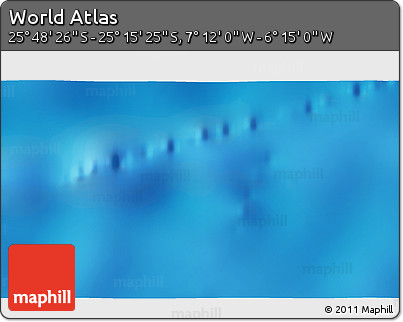 Physical 3D Map of the Area around 25° 31' 56" S, 6° 43' 29" W