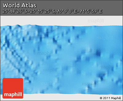 Physical 3D Map of the Area around 25° 31' 56" S, 70° 37' 30" E