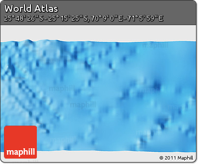 Physical 3D Map of the Area around 25° 31' 56" S, 70° 37' 30" E