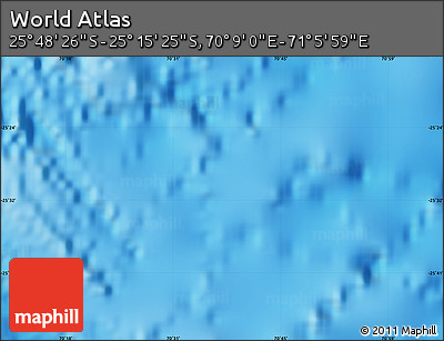 Physical Map of the Area around 25° 31' 56" S, 70° 37' 30" E