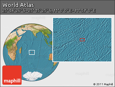 Satellite Location Map of the Area around 25° 31' 56" S, 71° 28' 29" E