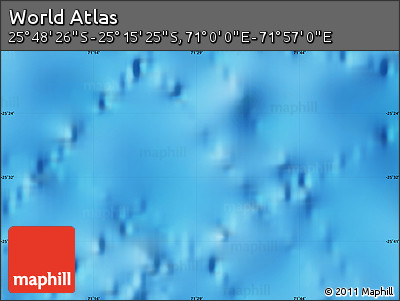 Physical Map of the Area around 25° 31' 56" S, 71° 28' 29" E