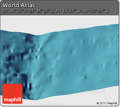 Satellite 3D Map of the Area around 25° 31' 56" S, 71° 19' 29" W