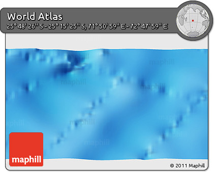 Physical 3D Map of the Area around 25° 31' 56" S, 72° 19' 29" E