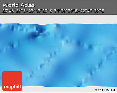 Physical 3D Map of the Area around 25° 31' 56" S, 72° 19' 29" E