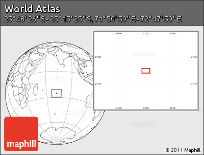 Blank Location Map of the Area around 25° 31' 56" S, 72° 19' 29" E