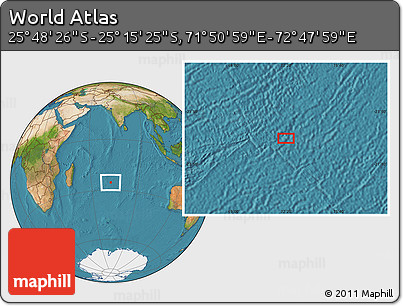 Satellite Location Map of the Area around 25° 31' 56" S, 72° 19' 29" E