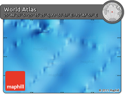 Physical Map of the Area around 25° 31' 56" S, 72° 19' 29" E