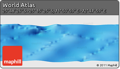 Shaded Relief Panoramic Map of the Area around 25° 31' 56" S, 72° 19' 29" E