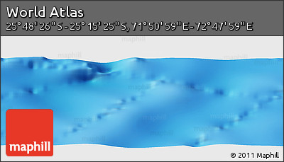 Shaded Relief Panoramic Map of the Area around 25° 31' 56" S, 72° 19' 29" E