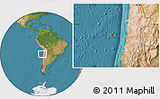 Satellite Location Map of the area around 25° 31' 56" S, 72° 10' 30" W