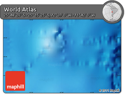 Shaded Relief Map of the Area around 25° 31' 56" S, 72° 10' 30" W