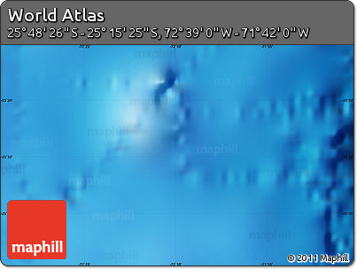 Shaded Relief Map of the Area around 25° 31' 56" S, 72° 10' 30" W