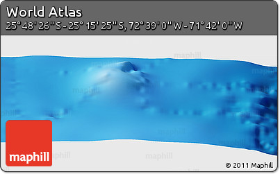 Shaded Relief Panoramic Map of the Area around 25° 31' 56" S, 72° 10' 30" W