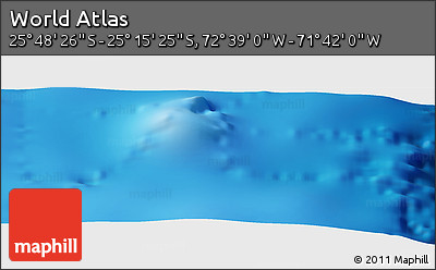 Shaded Relief Panoramic Map of the Area around 25° 31' 56" S, 72° 10' 30" W